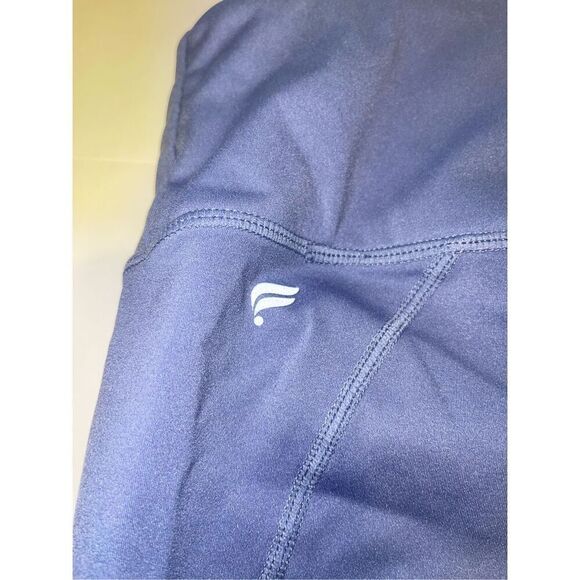 Fabletics High-Waisted Motion365 Legging Blue Zip Up Solid Activewear Womens Sma - Picture 5 of 6